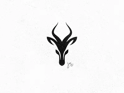 Gazelle | Logo Design animal design black and white elegant gazelle logo mark negative space