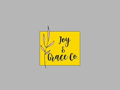 Joy And Grace Co beauty logo female logo feminine logo signature logo watercolor logo