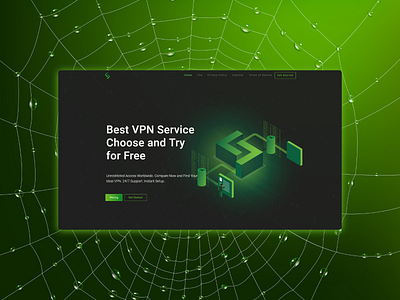 Landing page for a VPN service concept design flat graphic design landing page landing page concept minimal ui user center design web website