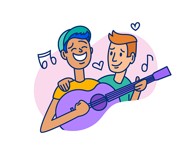 Flat vector valentines couple - for freepik.com adobeillustator animation character couple design draw drawing flat design graphicdesign illustration lgbtq love san valentin vectorillustration