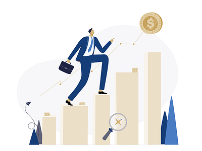 Going Places business finance gain illustration start up success vector