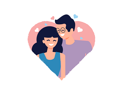 Flat vector valentines couple - for freepik.com adobeillustator animation design draw drawing graphicdesign illustration lgbt love vectorillustration