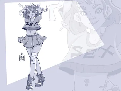 Sketch character concept art cartoon cartoon character character character design comic art comic book concept design girl illustration modern sketch