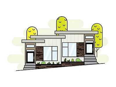 Type Three Homes Duplex Flat Vector flat vector home house vector vector design vector illustration