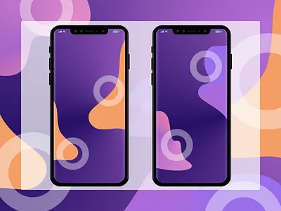 Iphone X design dribbble illustration magenta orange screen design ui ux