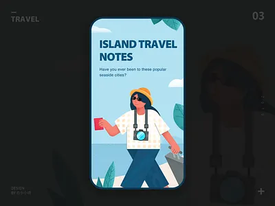 island travel app character island travel tree ui
