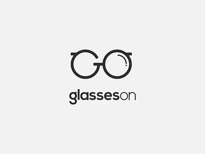 Glasses On: Logo Design branding branding agency flat glasses icon logo logo design logotype mark symbol type