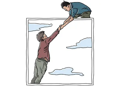 SUPPORT adobe illustrator ai caricature design drawing graphic graphite illustration illustrator sketch sky vector