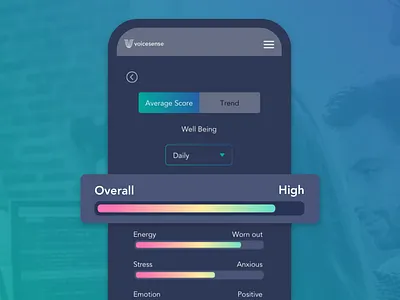 Voicesense mobile app android app branding design hello. ios ui ux