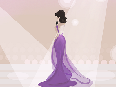 Purple singer adobe draw illustration illustrator performance singer