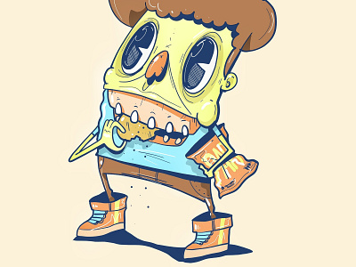 Eating papitas animation character design design design trends drawing illustration retro sketching