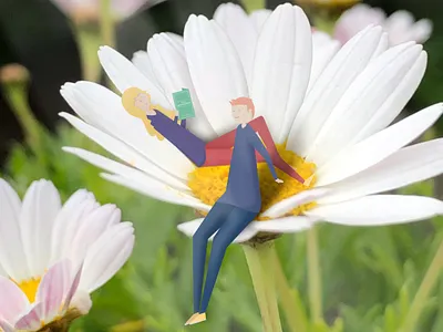 Flower People boy flower girl illustration nature people photograhy plant