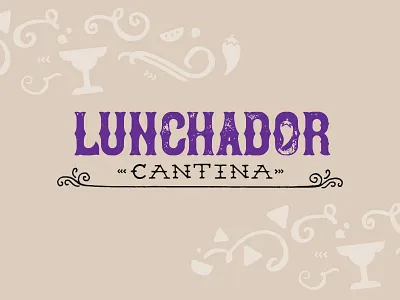 Lunchador - Pattern branding chili food icon illustration logo luchadore lunch margaritas mexican nachos restaurant vector