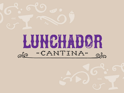 Lunchador - Pattern branding chili food icon illustration logo luchadore lunch margaritas mexican nachos restaurant vector