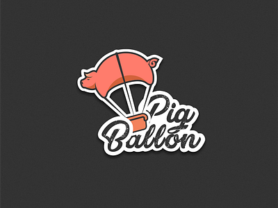 Pig Ballon animal art awesome baloon brand branding company design designer dualmeaning graphic hidden meaning icon illustration inspiration logo logotype pig pig logo vector