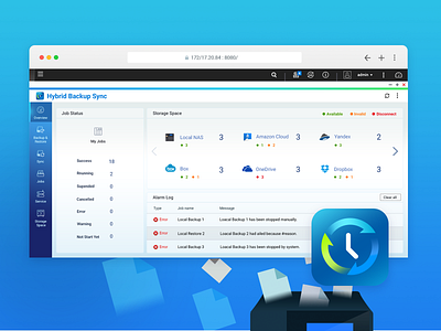 Hybrid Backup Sync backup dashboard management restore sync