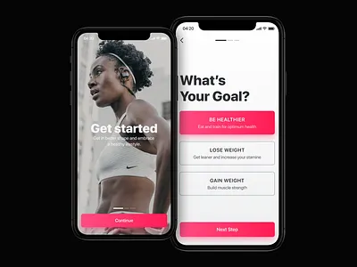The Workout app application fitness interaction interface ios log in mobile onboarding sport ui ux web weight workout