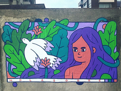 Libertad acrylic freedom mexico city murals painting peace plant woman