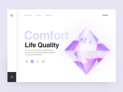 Smart Home Page Design 03 3d brand branding c4d color design smarthome typography web