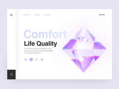 Smart Home Page Design 03 3d brand branding c4d color design smarthome typography web