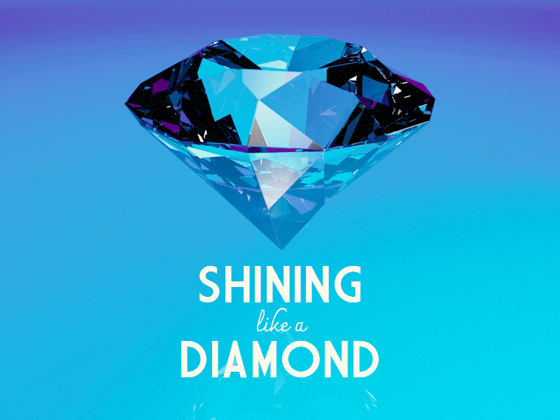 Shining lika a diamond 3d 3d art 3d artist animation brilliant design diamond illustration shining sparkler typography web