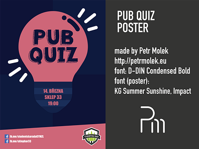 Pub Quiz Poster design flat illustration poster vector