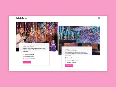 Ballie Ballerson Tickets design ui ux web website