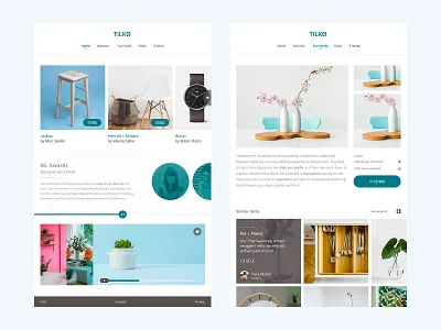 Tilkø - ecommerce website award design details ecommerce furnitures grid homepage insight interface layout muzli responsive responsive design scandinavian simple sketch uidesign web website white