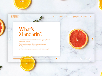 Orange challenge experiment landing page ui ui design user interface ux ux design web design web ui webpage design