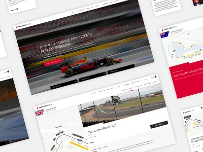 Grand Prix Events branding design ui ux web website