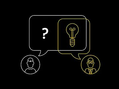 Opel Infographic baloon black bulb car chat design emanuele capponi graphic icon idea illustration infographic line minimal question talk user vector yellow