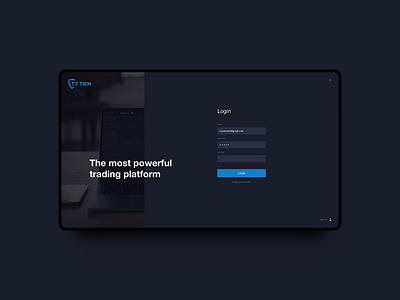 TJ TECH. Login page. account blockchain coin crypto dashboard enter exchange interface login login form login page material tech ui ux web