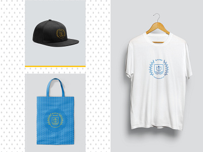 Logotype for Šiaulių Rasos Progymnasium bag cap design drop drops education graphic design gymnasium leaf logo logotype logotypedesign patern t shirt t shirt design water wave waves