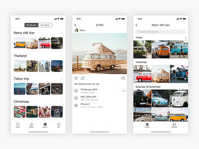 Album UI album ui photo app photos ui uidesign