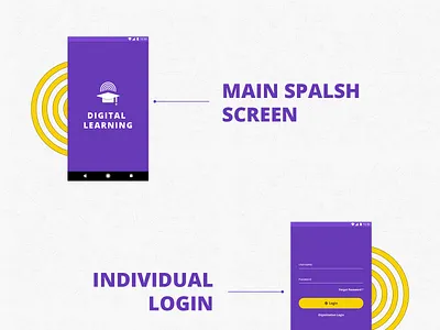 Digital Learning - Mobile App Design digital illustration leaning learning management system lms mobile app mobile app design ui