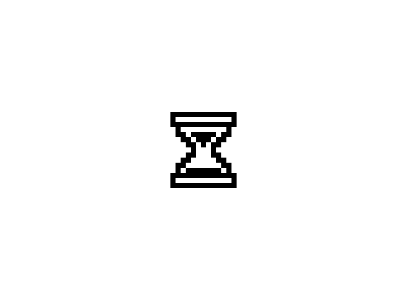 Hourglass animation loader minimal motion pixel retro spinner time