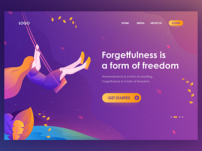 Forgetfulness is a form of freedom app design icon illustration pattern platform system ui web