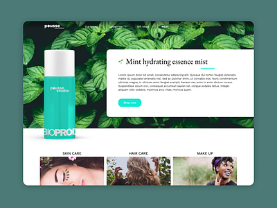 Website design | Cosmetics bio branding cosmetics design design agency fluorescent minimal pastel product skin skincare ui ux web webdesign website