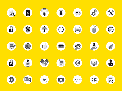 Opel Icon Set black branding car design emanuele capponi graphic icon icon set illustration infographic isometric isurance logo minimal sign signage symbol vector yellow
