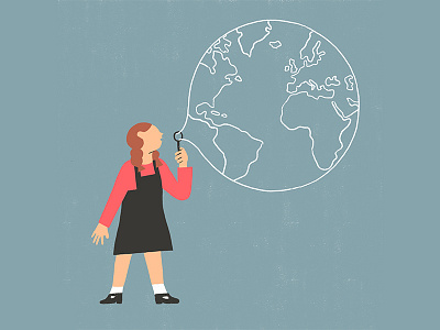 Dreaming a better future empowering illustration iwd women world