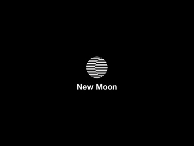 NewMoon animation black circle clean concept design illustration illustrator letter logo logotype minimal music play simple symbol type typography vector word