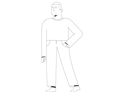 Character design character design flat illustration male men stroke vector