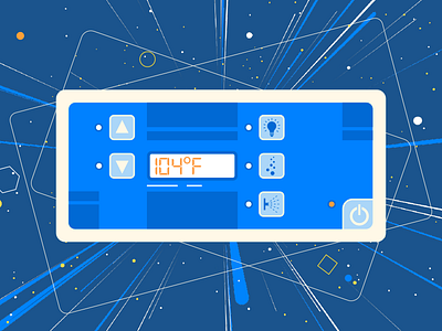 Hot tub remote flat design illustration illustrator vector