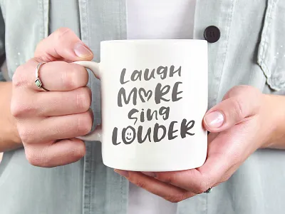 Laugh More, Sing Louder branding design design resource donation font font design font designer hand lettered font hand lettering hipster mockup resource trend 2019 typeface typo typography vector