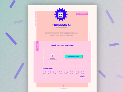 Humberto Image Analyzer file upload geometric homepage illustration landing page modal ui ui design upload