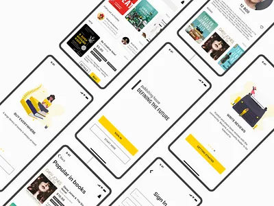 Bookstore black white book app bookshop bookstore clean design interace interface design minimal app mobile app design uidesign ux ui design