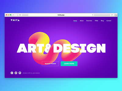 site concept gradient design landing page site web design