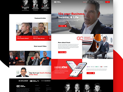 Grant Cardone Website Redesign branding design landing landing page ui web web design