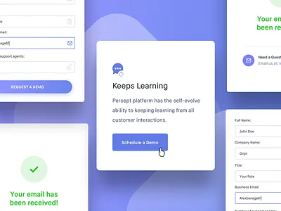 Ui Elements from Percept.ai design details inspiration interface landing page login percept ai ui ux website