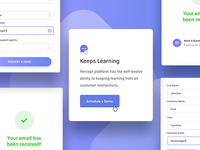 Ui Elements from Percept.ai design details inspiration interface landing page login percept ai ui ux website